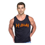 Polera Estampada Rock Def Leppard Musculosa Tank Gym Life