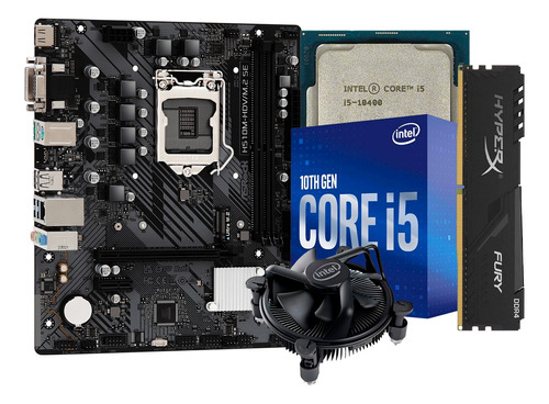 Kit Upgrade Intel I5 10400, H510m Asrock + 16gb Memória Ddr4