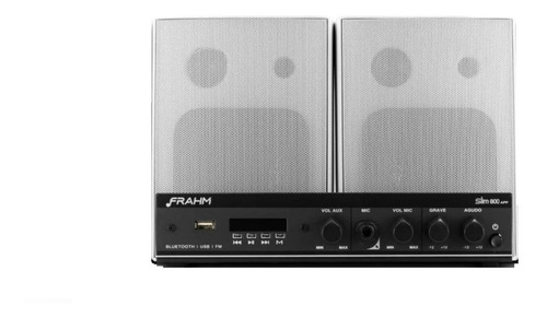 Kit Frahm Sonorização Som Ambiente Amplifcador + 2 Caixas