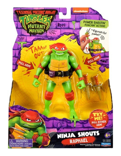 Tortugas Ninja Mutant Mayhem Raphael Ninja Shouts Playmates