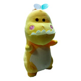 Dinosaurio Rex De Peluche Amarillo Kawai, Súper Suave 28cm 