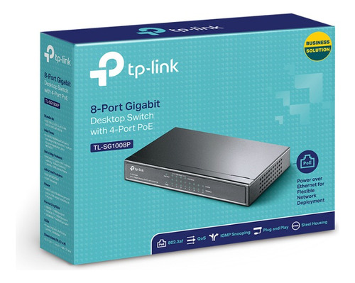 Switch 8 Portas 4 Poe Sg1008p Gigabit 10/100/1000 Tp-link