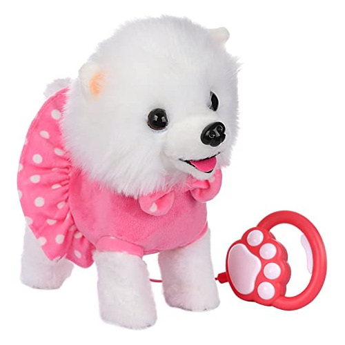 Perrito Electronico De Juguete Color Blanco Rosa Para Niños