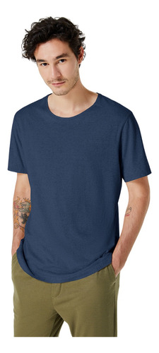 Camiseta Básica Masculina Bossa Com Linho - Hering - 4fxv