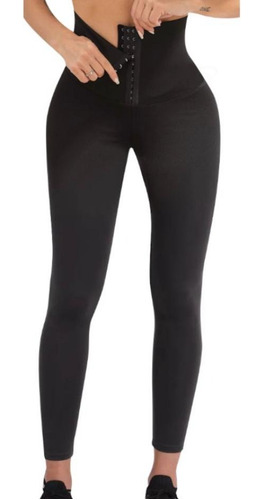 Leggins Deportivo Licra Con Faja Modeladora Reductora Bk Roy