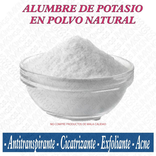 Polvo Piedra Alumbre De Potasio Natural 1kg Premium