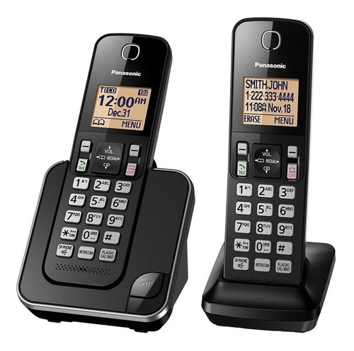 Teléfono Panasonic Central Kx-tgc352 Inalámbrico 220v -negro