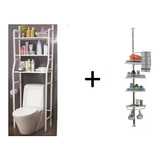 Mueble Organizador De Baño Estante Taza + Esquinero + Tapete