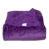 Frazada Pierre Cardin Corderito Color Violeta Con Diseño Liso De 260cm X 240cm