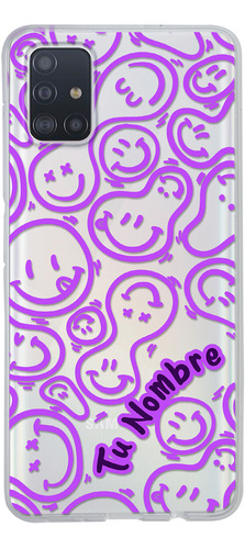 Funda Para Galaxy Para Mujer Happy Faces Con Tu Nombre