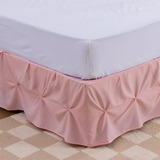 Falda De Cama Rosa  Para Cama King Compatible Con King Size.