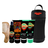 Kit Barba Necessaire Óleo Shampoo Balm Tatuagem Barba Pente