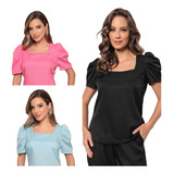 Blusa Scrub Feminina Princesa Várias Cores Eloise Full