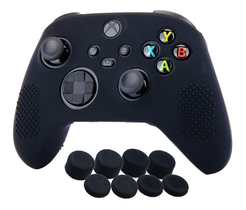 Capa Silicone Controle Xbox Series X S + Grips P/ Analógicos