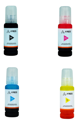 Kit Tinta Compativel Ares P/ Uso Epson T504 T544 L3150 L4260