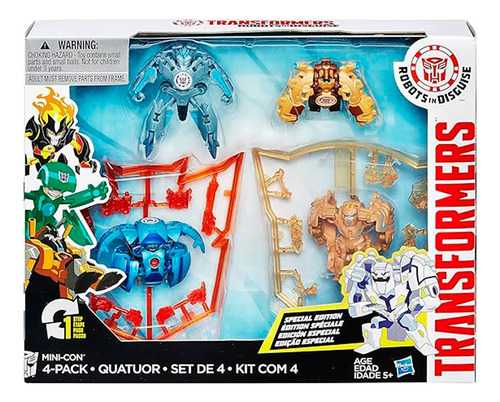 Boneco Transformers 4 Pack Undertone Backtrack Hasbro Rid