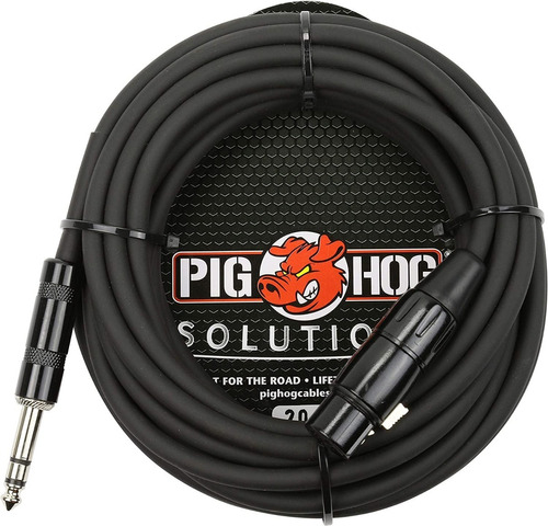 Pig Hog Cable P Instrumento Xlr Hembra A Plug 6.3