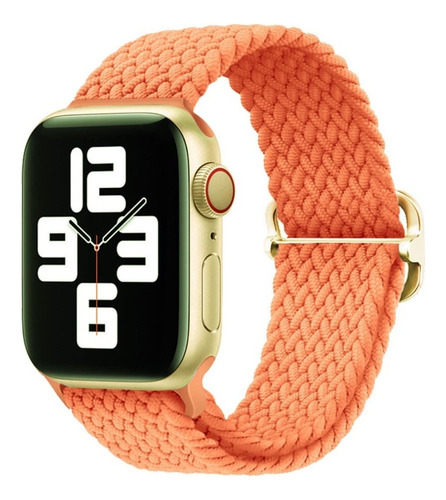 Correa Para Iwatch 38/40/41mm Smarttech Tejida Ajustable Color Durazno