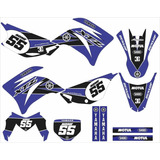 Adesivos Laminado Motocross Trilha Para Yamaha Xtz 250 19924 Cor Azul