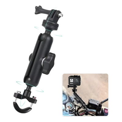 Soporte De Cámara De Motocicleta De 360° Para Gopro Bike Hol Negro