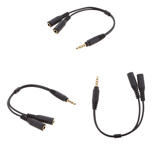 3x 3.5mm Splitter Adaptador De Auriculares De Sonido A A