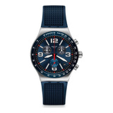 Reloj Swatch Irony Chrono Blue Grid Yvs454 Agente Oficial