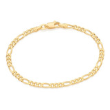 Pulseira Infantil Masculina Rommanel Fol Ouro Elo 3x1 552024