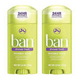 Ban Deodorant 2.6 Onza Invisible Solid Shower Fresh (76ml
