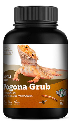 Alimento Para Pogona Pogona Grub Terrestre Pets 85g