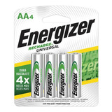 Pilas Energizer Recargable Doble A X 4 Pilas 