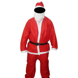 Roupa Papai Noel Completa Adulto 5 Peças Fantasia Natal+sino