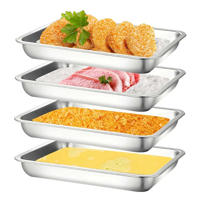 4 Charolas Panaderia,charolas De Acero Inoxidable,40x30cm | MercadoLibre