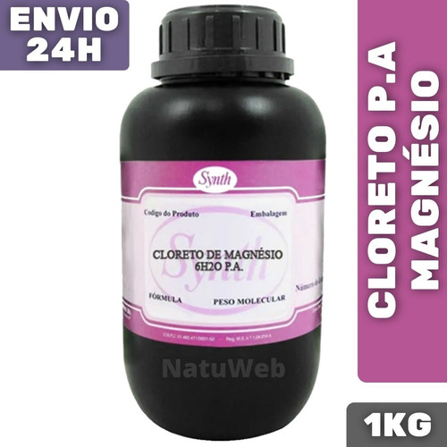 Cloreto De Magnésio Pa Synth 1 Kg C/ Laudo - Dr Lair Ribeiro