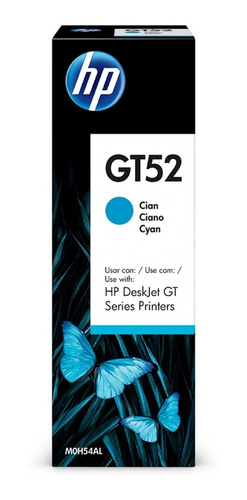 Tinta Hp Gt52 Cyan Original M0h54al Deskjet Gt5820 410 415