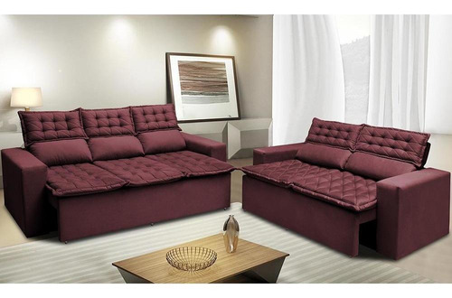 Conjunto 3 E 2l Retrátil Cama Inbox Slim 2,00x1,50m Vinho