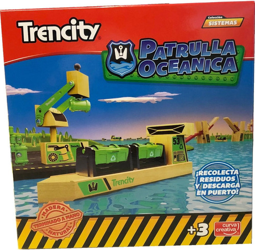 Trencity Patrulla Oceanica Barco Madera Con Vagones