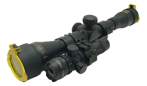 Kit Luneta Atirador Sniper 4x32 Ajuste Foco Tag + Mira Laser