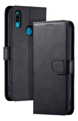 Carcasa Para Huawei Flipcover Premium Elegante Negro