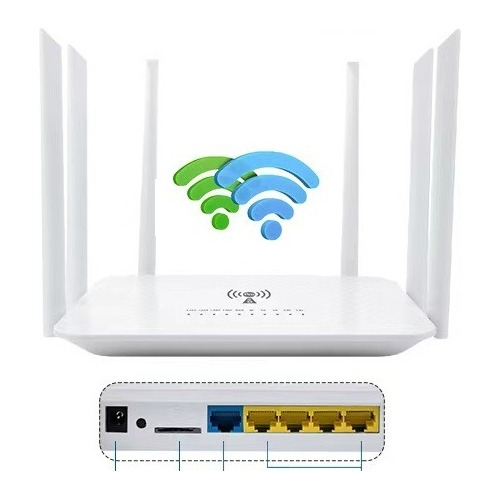 Modem Router 4g Wifi 5ghz Lan Urbano Rural 6 Antenas