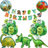 Set Decoración Globos Más Banderín Dinosaurios