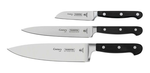 Juego De 3 Cuchillos Tramontina Century Set Cocina