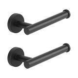  2 Soporte Para Papel Higienico Acero Inoxidable - Negro Mat