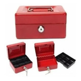 Caja De Seguridad Metal Pequeña 27 X 24 Color Rojo 
