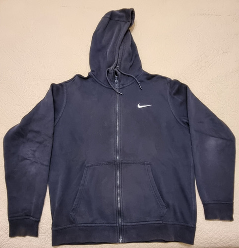 Buzo Con Capucha Y Cierre Hombre Nike Azul Talle M