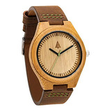 Reloj De Madera Treehut Para Hombre, Movimiento De Cuarzo Ja