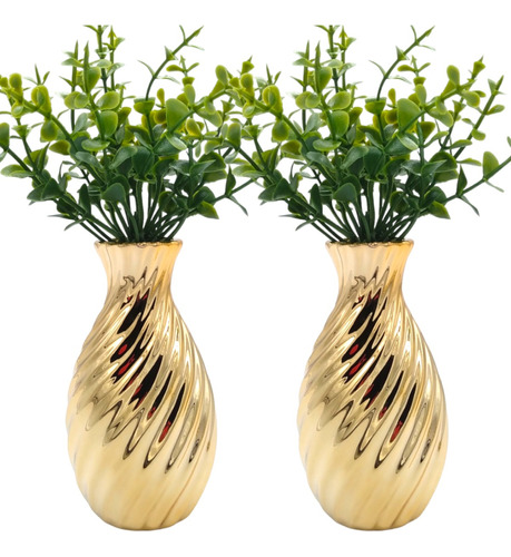 2 Vasos Decorativos Enfeite Sala Mesa Banheiro Lavabo Quarto