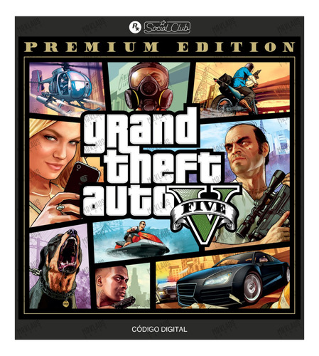 Grand Theft Auto V Gta 5 Premium Online Rockstar Pc - Código