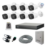 Kit 8 Camaras Dahua Dvr 8 Fuente Cable Balun 1080p 2 Tb 2 Mp