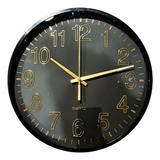 Reloj De Pared Redondo Mural Decorativo 25cm Silencioso