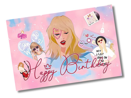 Fondo Telón Taylor Swift Decoración Cumpleaños 120x80cm